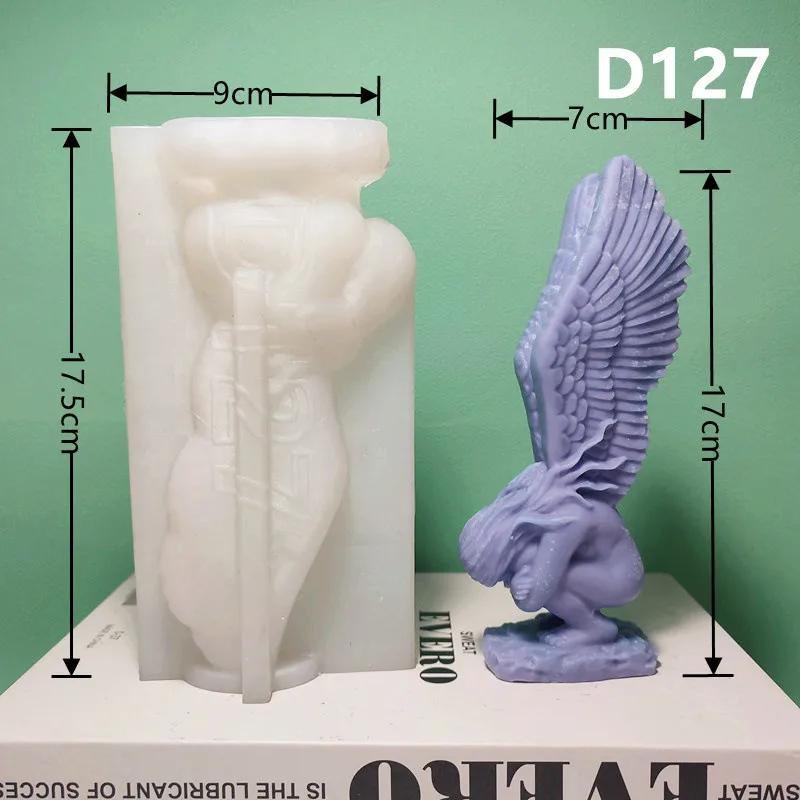 

3D 17cm Angel Redemption Statue Epoxy resin silicone mold wings angel concrete cement plaster silicone mold candle silicone mold
