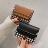 Korean Style Card Holders Clutch Card Pocket Short Wallet Ins Houndstooth Card Bag  Outdoor