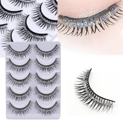Delicate Artificial Eyelashes Shiny Visual Effect Easy To Apply Extend Lashes