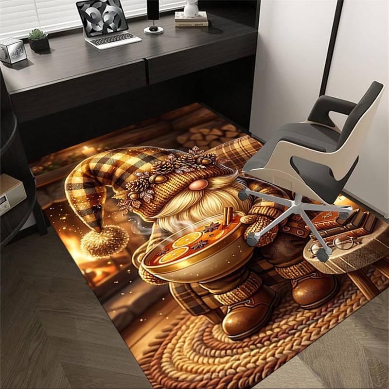 

1PC Gnome Hot Beverage Non-Slip Floor Carpet Compatible for Office&Living Room&Bedroom&Dining room - Soft & Pattern, Vibrant Colors-H0327 60cm by 90cm