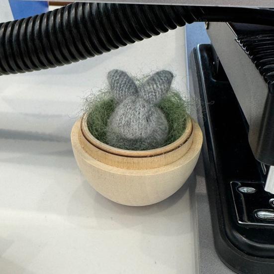 Coniglietti in Uova di Legno Coniglietto in Lana Miniatura nel Nido Riempimenti per Cesto di Pasqua Regalo per Feste