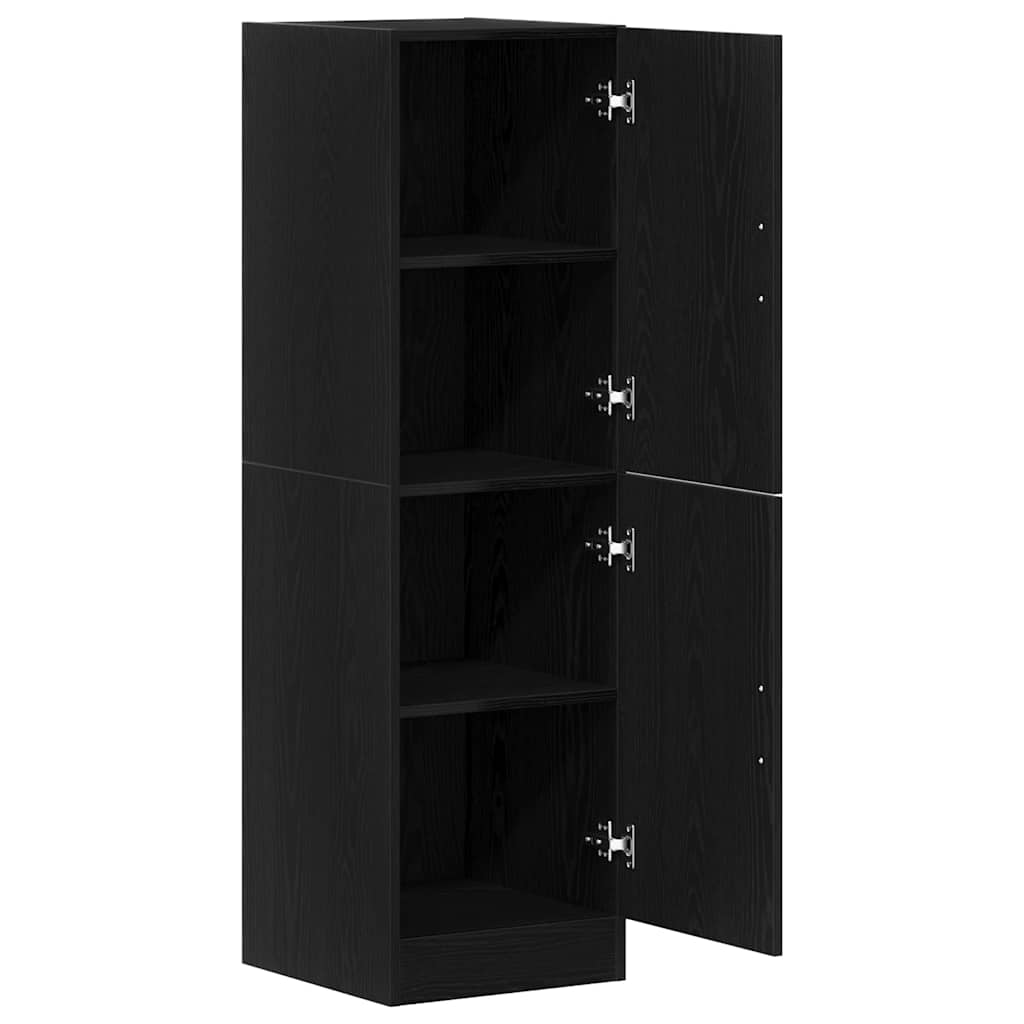 Vidaxl Szafka Kuchenna, Czarna 38X41,5X131,5Cm Materiał Drewnopochodny