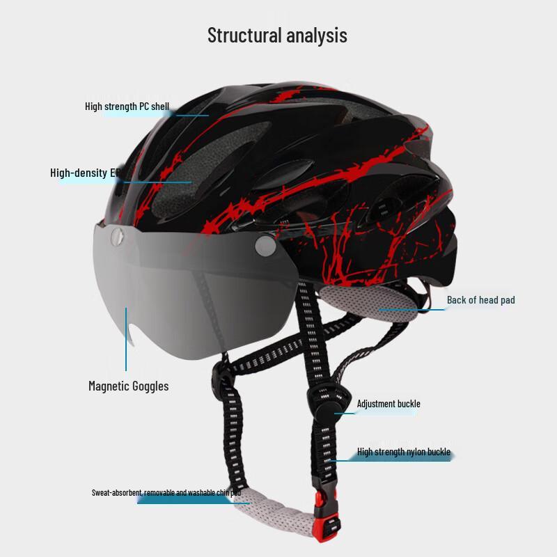 Biotuozhe Outdoor Cycling Helmet with Goggles