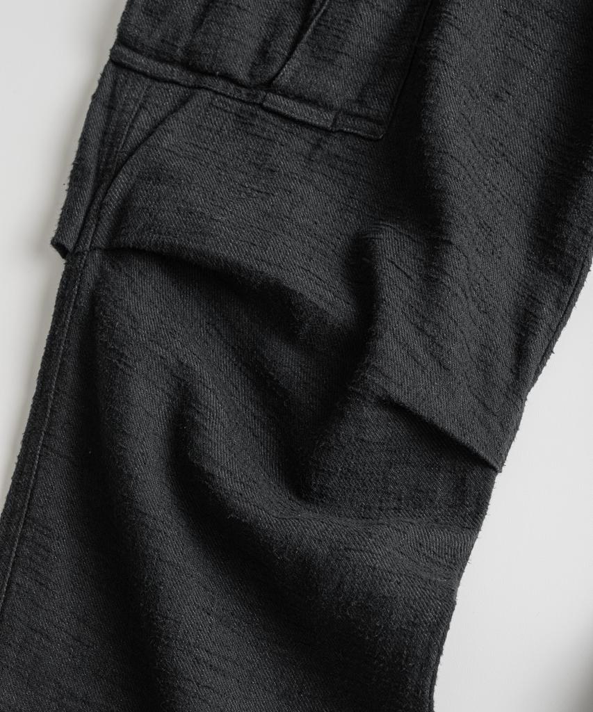 Bihebieo Dyed Slub R/C Field Pants Anthracite