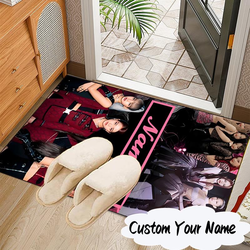 Custom Name Kpop Group Portrait Carpet, Chair Rug,Area Rug for Office Bedroom living rooms bedroom, Doormat decor Christmas fan gifts