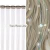 Laser Silk 6-Piece Tinsel Hair Extensions Set: Seamless, Colorful, Gold & Silver Glitter Highlights
