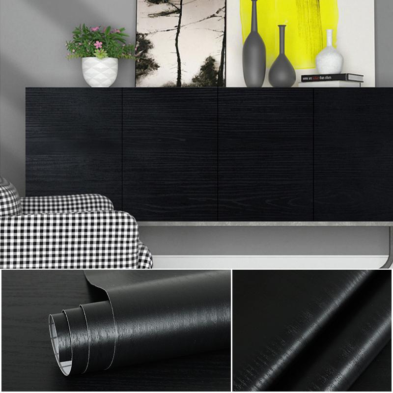 Blue Imitation Wood Furniture Waterproof Sticker Cabinet  Countertop Shelf Decoration Self-adhesive Vinyl Wood Grain Wallpaper