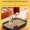 Plastic Tea Tray Plate Rectangle Small Pet Toilet Tray Simple Drain Tray  Food Dishs