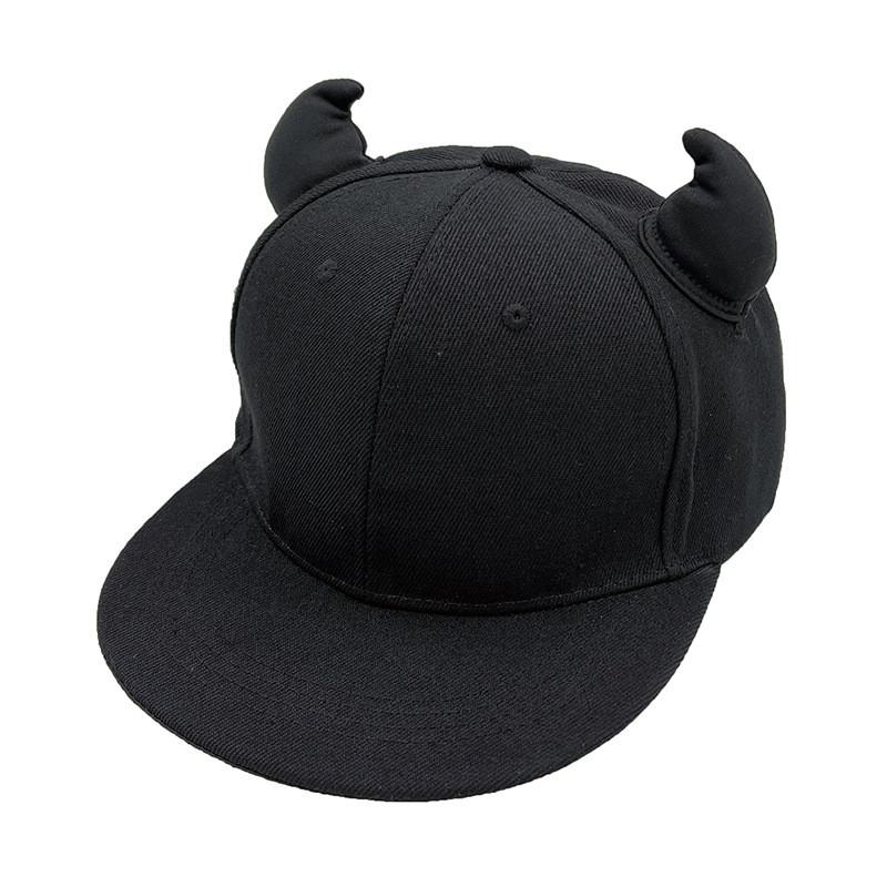 

Parent Child Demon Horn Baseball Cap With Sunshade For Outdoor Sports And Sun Protection Adult чёрный