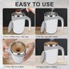 Electric Magnetic Stirring Coffee Mug, Electric Mixing Mug, Automatic Funny Self Mixing Cup, Stainless Steel Travel Cup for Chocolate, Milk, Tea,