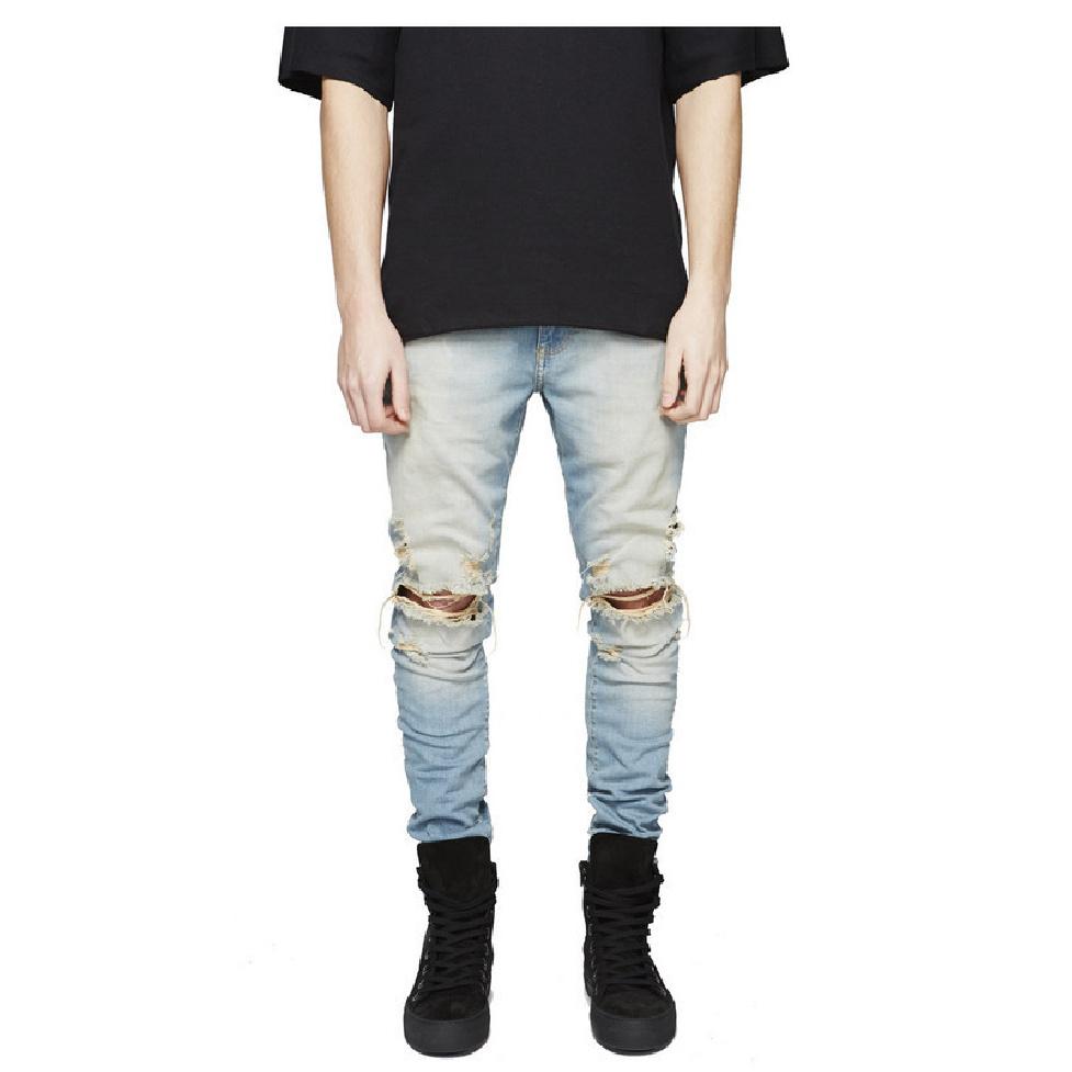 

Новые рваные джинсы Denim Street для мужчин с индивидуальным дизайном для мужчин 28