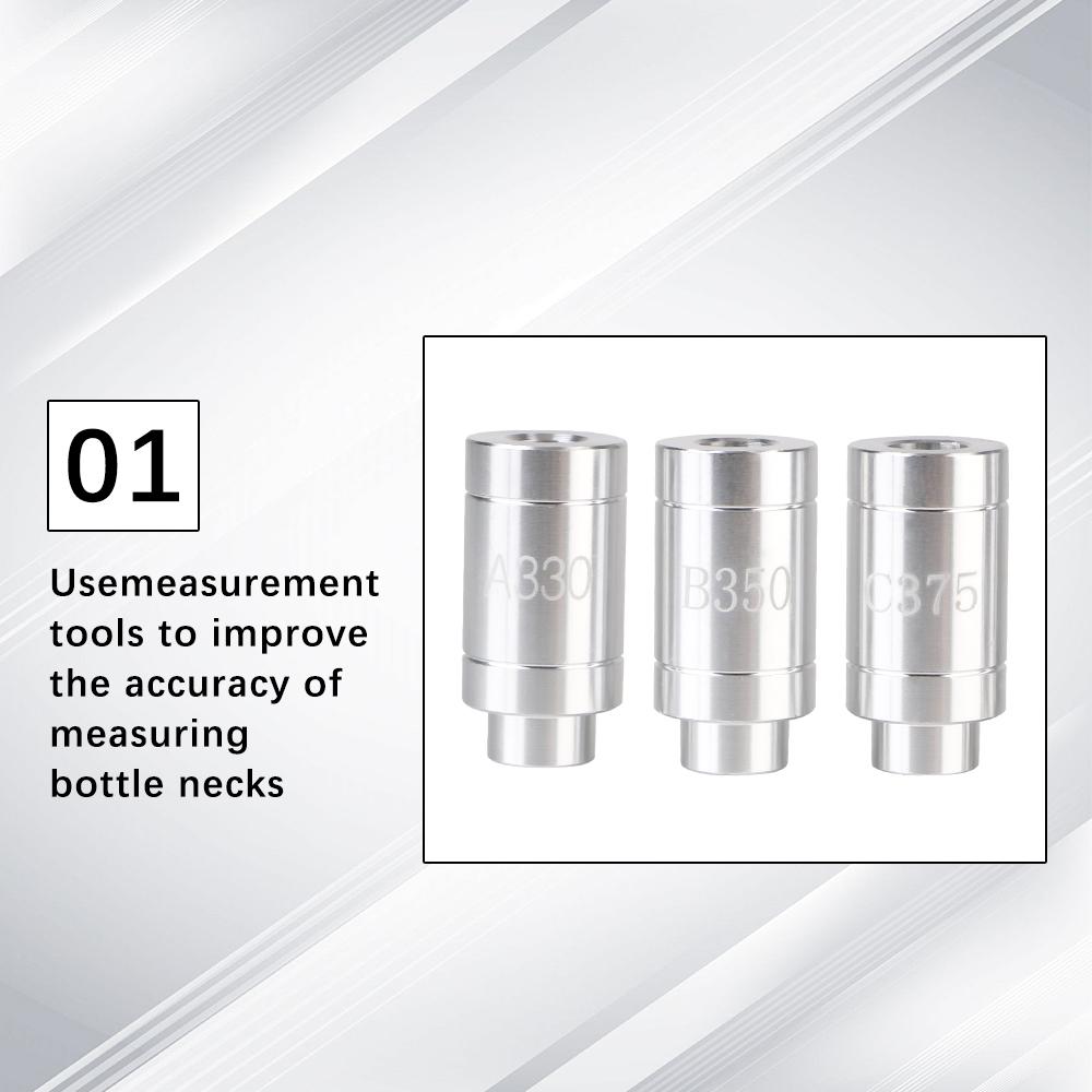 For A330, B350, C375, D400, E420 Replacements Checking Most Bottlenecks Headspace Gauge Kit Gauge Body with 5 Bushing Sets