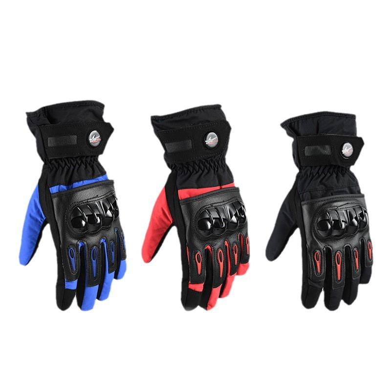Mens Winter Motorcycle Gloves Touchscreen Waterproof Warm Anti-Slip Riding Gear Bikers Racers