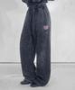 VIVACIOUS Heart Amour Salt-Washed Wide Pants Salt Black