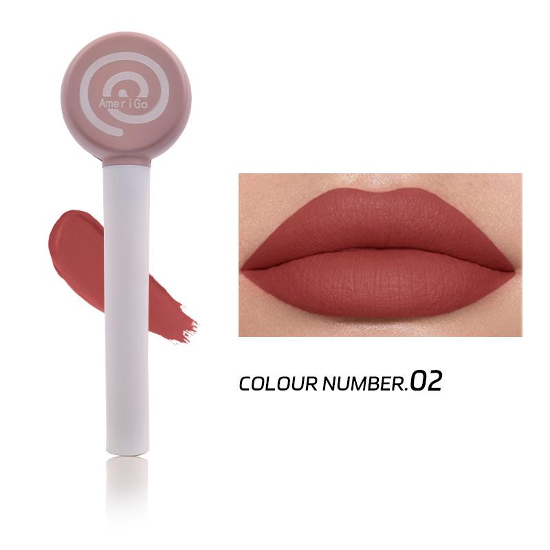 

JYL Makeup European and American style nude velvet lip gloss lip gloss set lollipop matte waterproof lipstick 02 тілесний