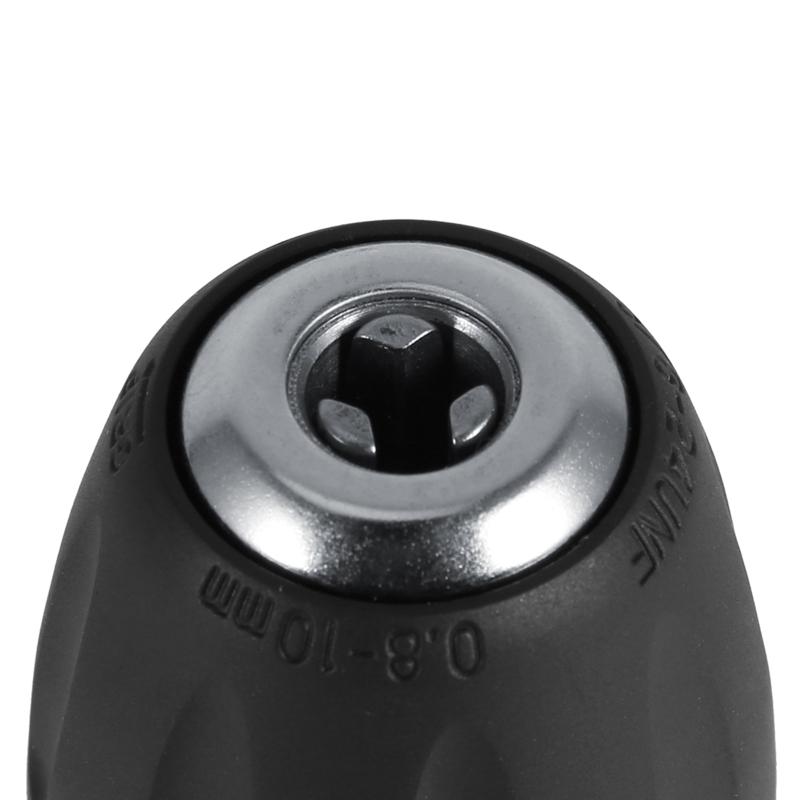 Upgraded Quick Change 1/4-Inch Hex Shank 0.8-10mm Clamping Capacity Keyless Drill Chuck Screwdriver to Drill Converter