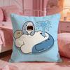Fat SSharks Cute Cartoon Cushion Cover Premium Comfort Reversible Pillow Cove Two In One Design For Any Room  Car Interior