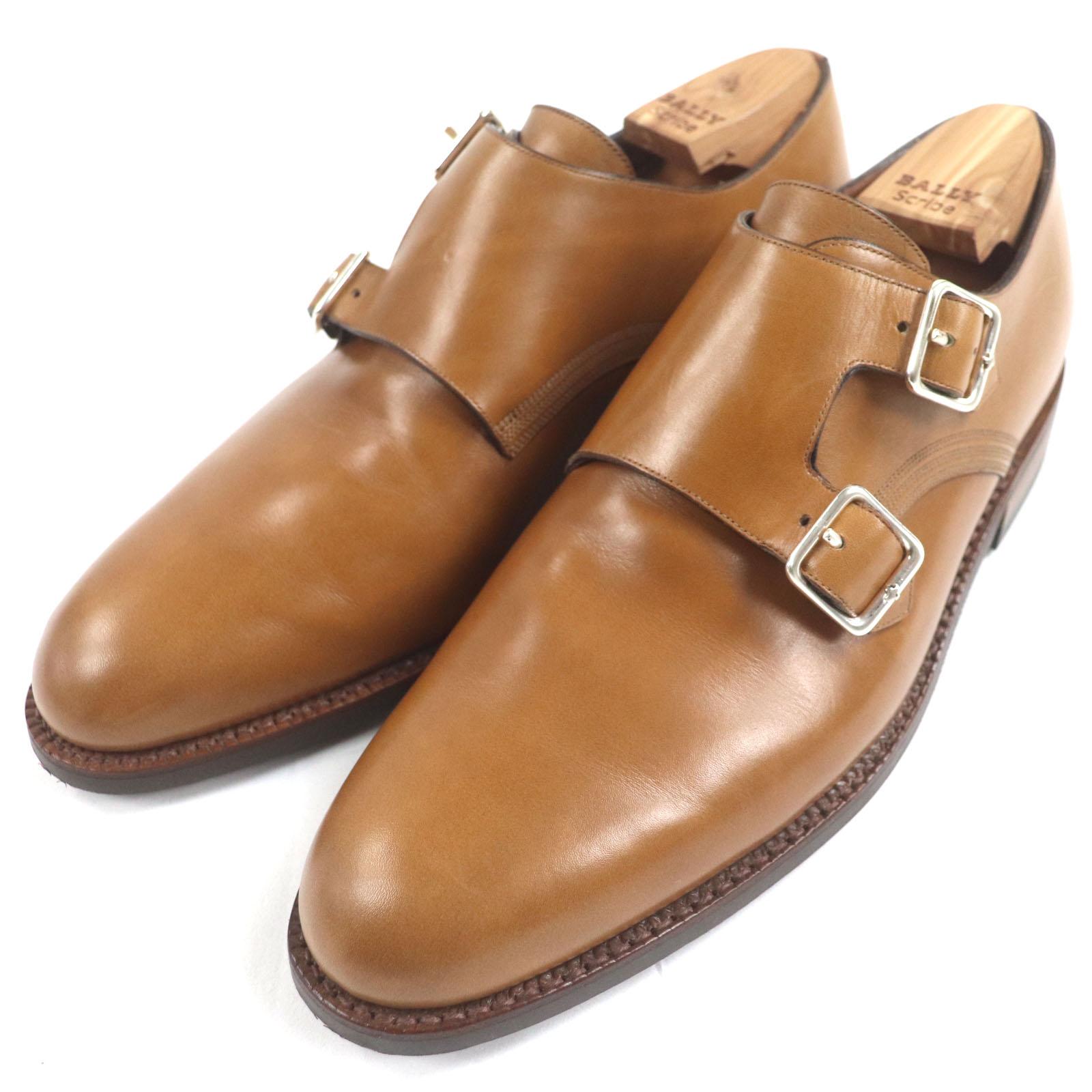 

Excellent BALLY Leather shoes SCRIBE Double monk strap plain toe Brown mens 8 Used