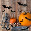 TDHDIKE Halloween Decorations Bats Wall Decor Halloween Party Decorations Indoor Outdoor Decor Supplies, 64 Pcs Reble PVC 3D Black Bats Stickers for