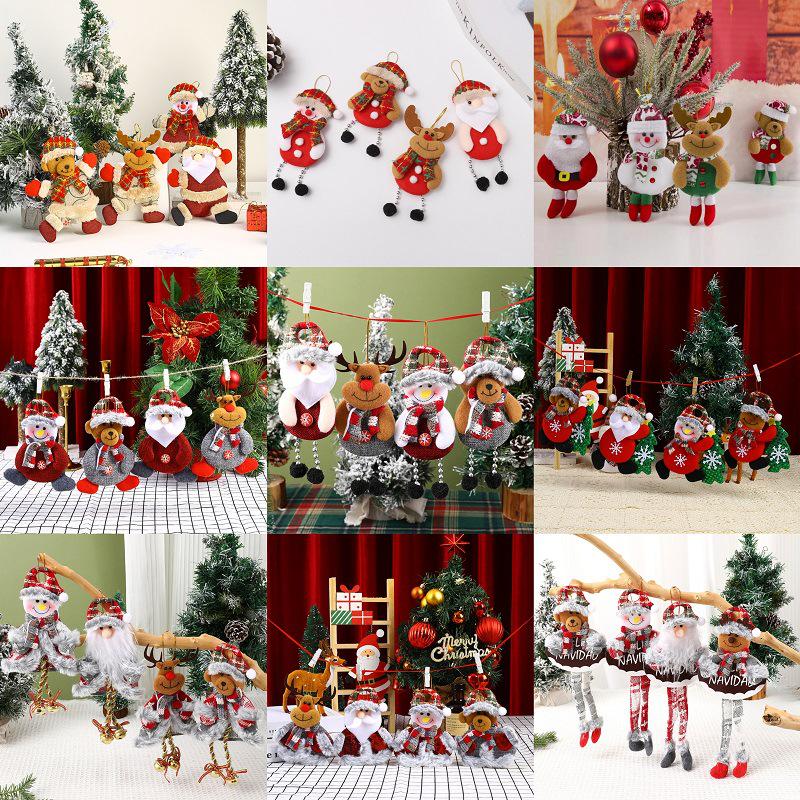 Christmas Fabric Doll Ornaments Collection - Small Hanging Tree Decorations & Gifts