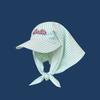 Pañuelo con Correa Coreano Gorra para Mujer Primavera y Verano Parasol Protección Solar Cuadros Hip Hop Pastoral Triangular Headwear Visera