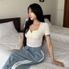 New ArrivalS Open Run Women S Hip Style Relaxed Fit Square Neck Cut Short Sleeve