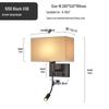 American Style LED Wall-Mounted Bedroom Lamp with Fabric Shade for Reading and Mobile Use