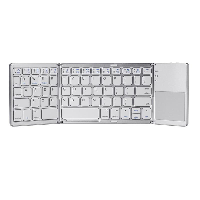 Ultra-thin Foldable Wireless Bluetooth Keyboard with Touchpad for iPad