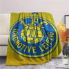 Koc flanelowy z nadrukiem Lokomotive Leipzig, Wysoka jakość, Wygodny na wszystkie pory roku, Wystrój domu, Ciepło i komfort, Idealny na prezenty świąteczne71