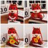 Red Chinese Zodiac Horse Doll Cartoon Mascot Traditional Pony Plush Doll  New Year