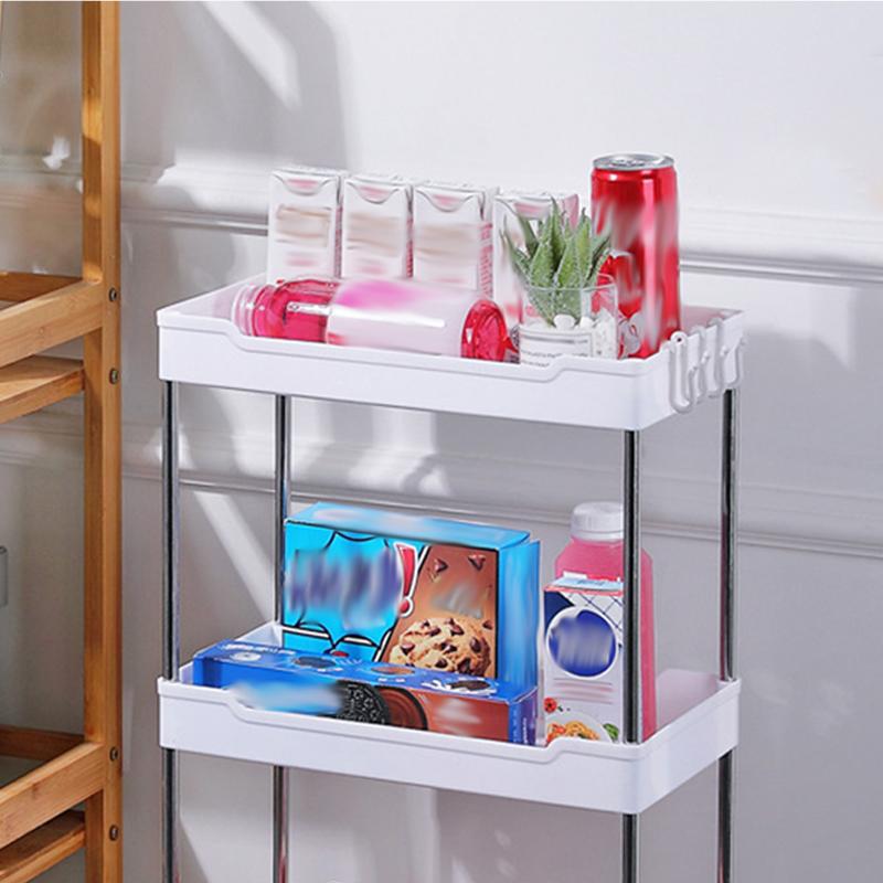 Multifunctional Storage Cart Movable Gap Storage Rack Rolling Utility Cart for Kitchen Bathroom Multi-Layer Slim Storage Shelf