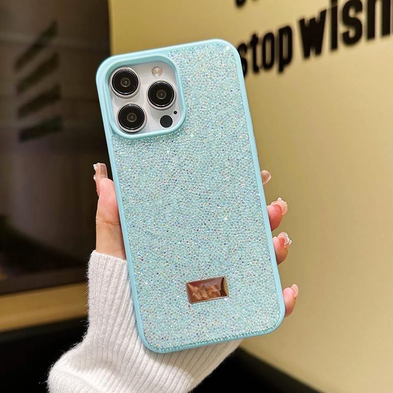 Luxury Shiny Rhinestone Phone Case for Iphone 16 15 14 13 12 11 Pro Max Plus Stylish Women's Back Shock Resistant Case