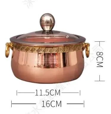 Pure copper thickened restaurant single hot pot one person shabu mutton small copper pot