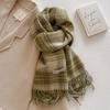 Autumn Winter Cashmere Scarf Retro Checkered Women Korean Versatile Shawl Men Women Thick Warm Long Wraps Foulard Bufanda