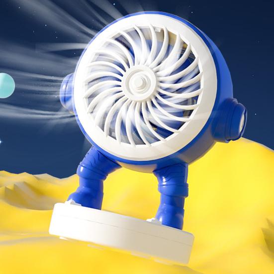 Astronaut Desk Fan 500mAh USB Rechargeable Summer Cooling Fan Quiet Portable Office Bedroom