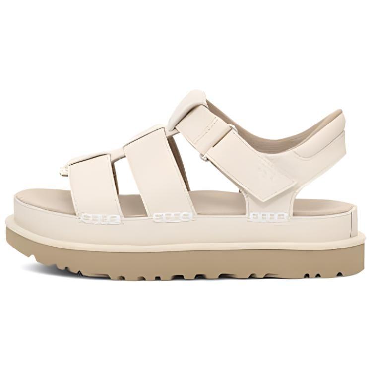 UGG Leather Roman Sandals 5CM Women's White 1154650-JSM