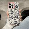 USD Dollar Pink Translucent Mobile Phone Case for iPhone 17 16 15 14 13 12 11 X XR XS Air Pro Max Plus Colorful Cover