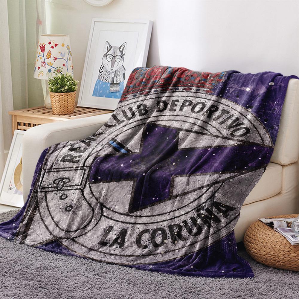 Deportivo de La Coruña Flanelldecke mit Aufdruck, Hohe Qualität, Bequem für alle Jahreszeiten, Heimdekoration, Wärme und Komfort