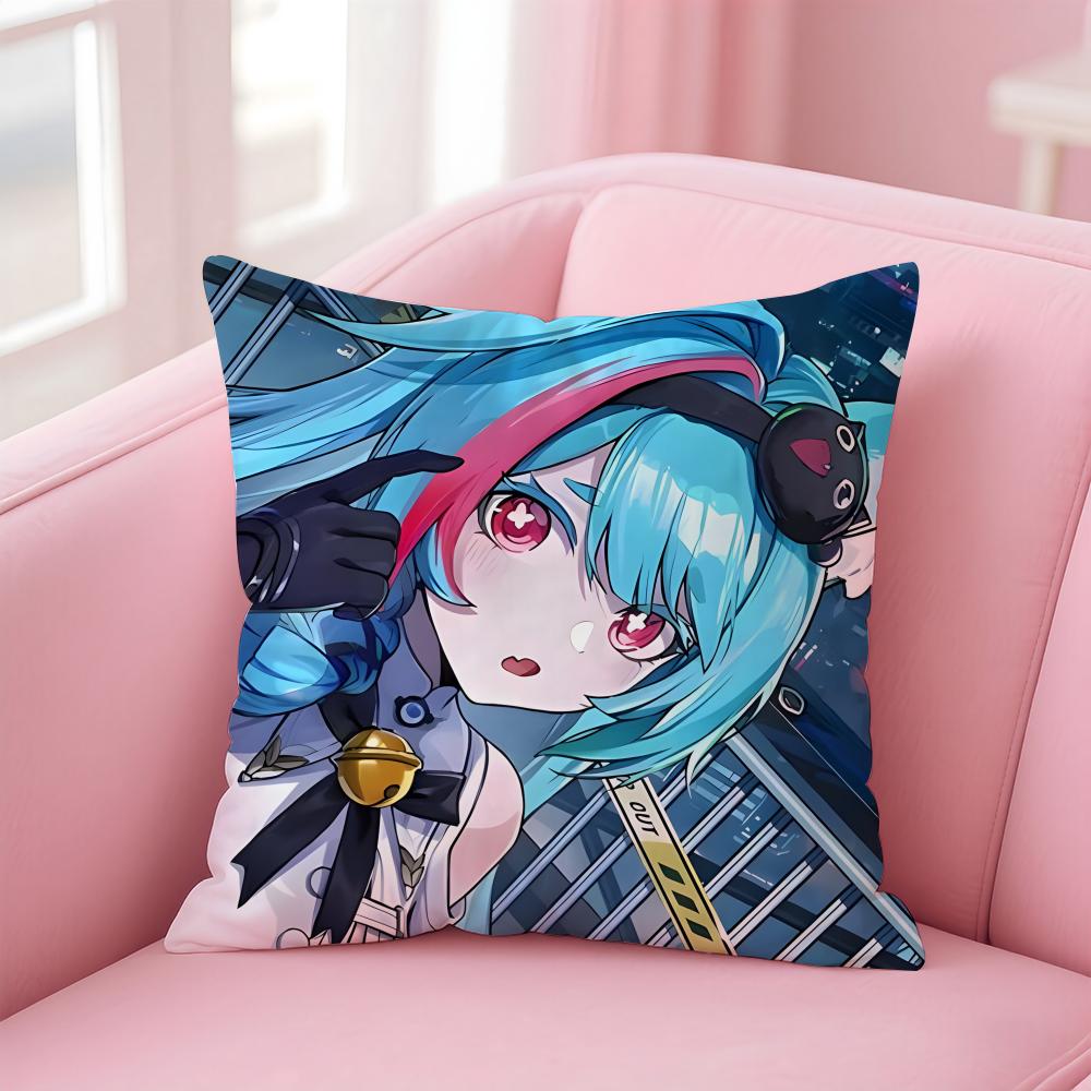 Animated NNeverness To Everness Cute ICONS Cushion Cover Pillow Case Soft Friendly Fabric Concealed Zipper