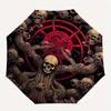 Dark Mystic Skull Pentagram Circular Art PrintUmbrella, Portable 3-Fold Compact Umbrella for Men & Women Gift