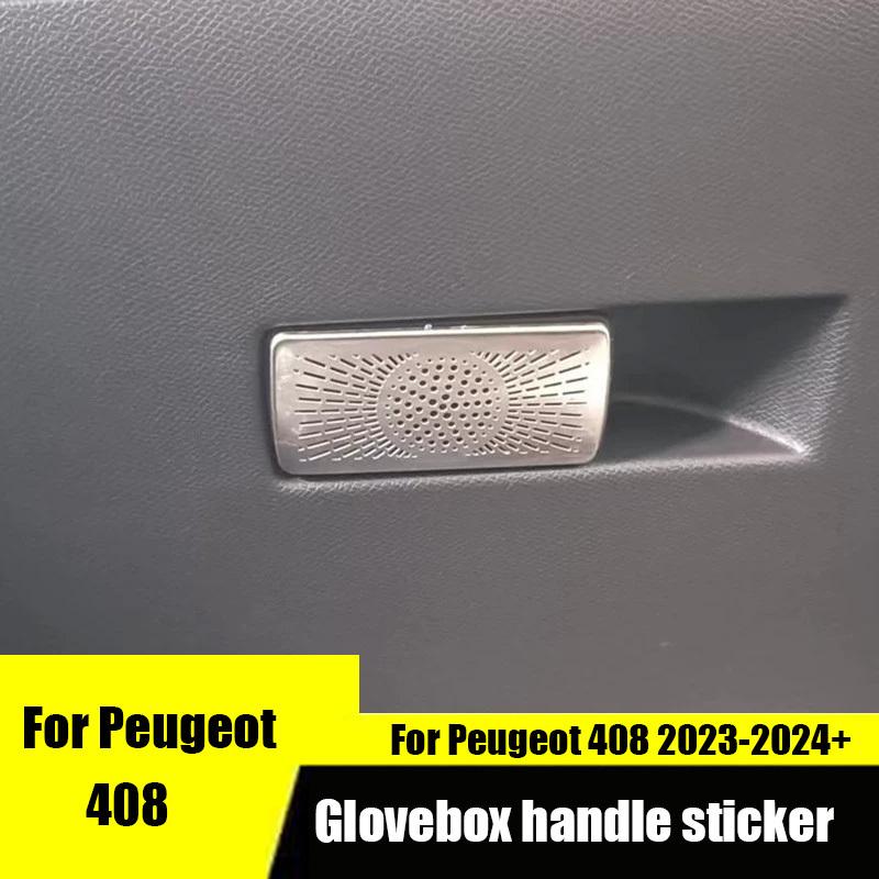 For Peugeot 408 2024 Glovebox Handle Sequ Stainless Steel Interior Storage Box Sequ