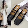 Fashion Square Toe Women Mary Jane Shoes Fashion Shallow Ladies Casual Soft Sole Flats 2025 Spring Women's Comfort Ballerinas Shoes