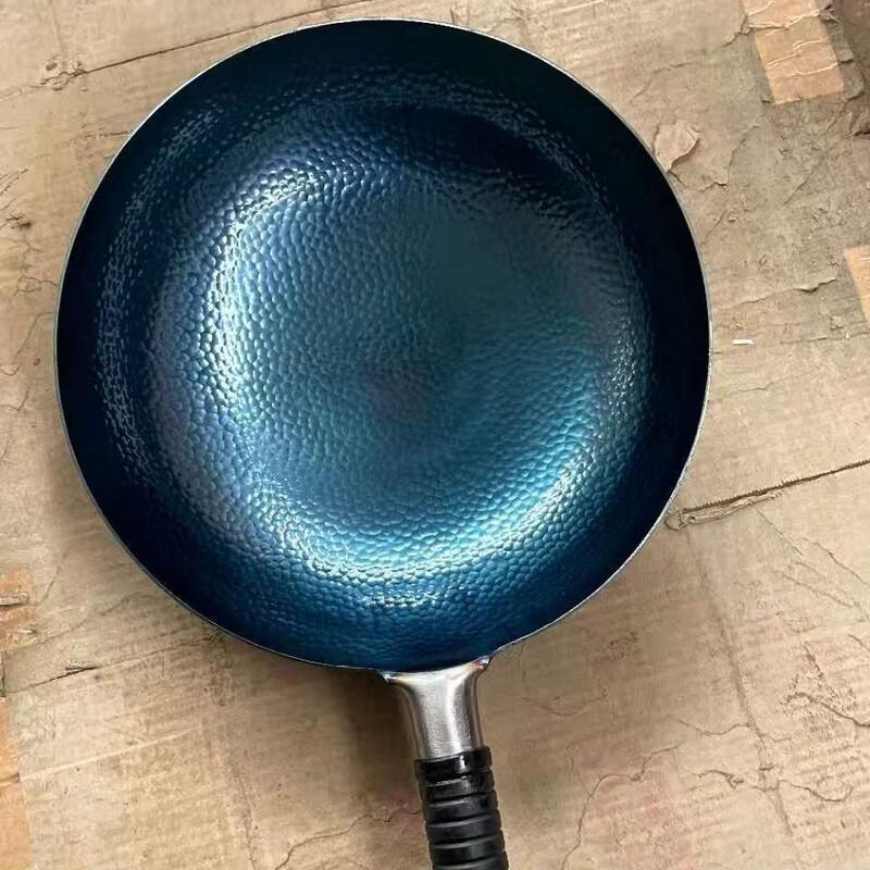 Ручная ковка UOTUO Синяя чешуйчатая антипригарная чугунная вок