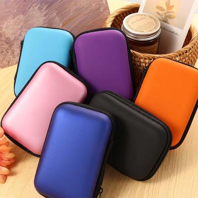 Portable Cover Earphone Box HDD Carry Case Hard Disk Case HDD Bag EVA Storage Box Zipper Pouch