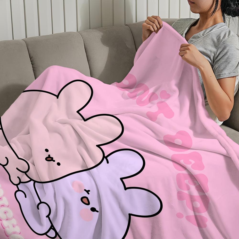Süße Cartoon A-Asamimichan Decke Plüsch Nickerchen Sofa Teppich für Wohnzimmer Warmes Büro Schlafzimmer Geburtstag Zuhause Reise Kinder Geschenke