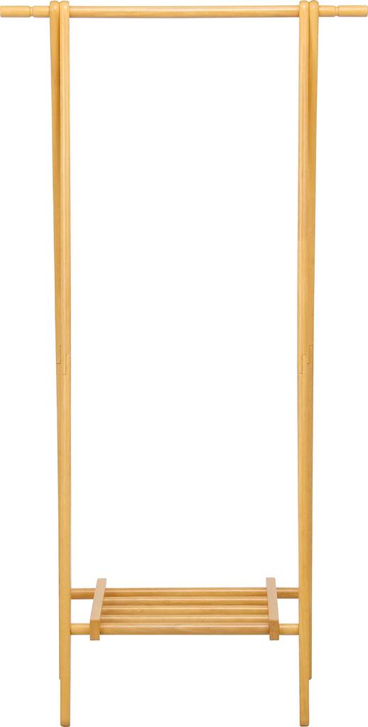 Fuji Boeki Slim Wooden Coat Hanger 75cm Wide x 45cm Deep x Natural Color with Suitable for Product 14104 Rack, 147.8cm High, Shelf, Entryways, Number