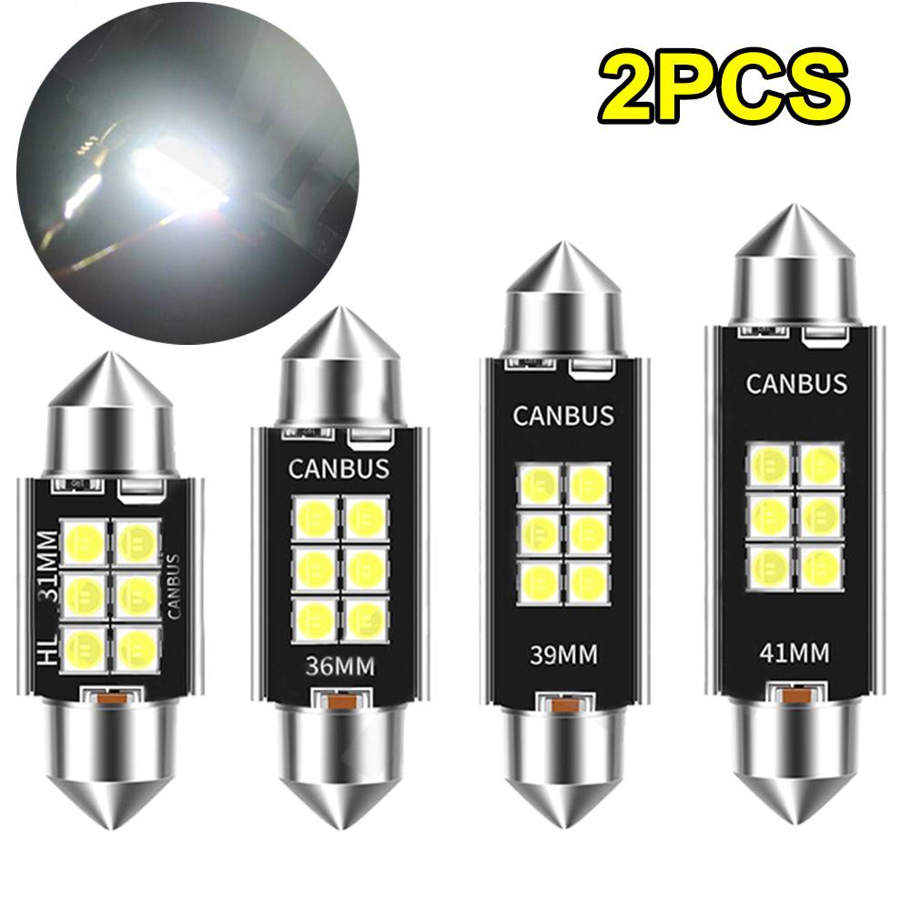 1200LM Super Bright C10W C5W LED Bulb Festoon 31/36/39/41mm LED CANBUS 12V 6500K White Car Interior Dome License Plate Light
