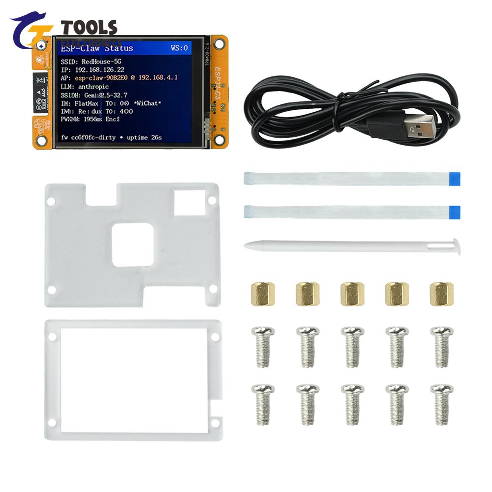 ESP32-C5 Development Board with 2.8 Inch Touch Screen WiFi 6 Dual Band BLE 5.3 IoT Board for Embedded AI Projects