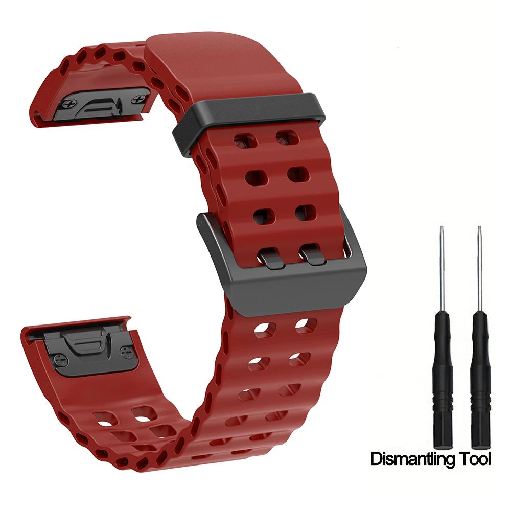 Silicone Watch Strap 26mm 22mm For QuickFit Garmin Band Fenix 8 7X 7 7S 6X 6 Pro 5 5X Epix 2 Forerunner 965 955 945 Instinct 2