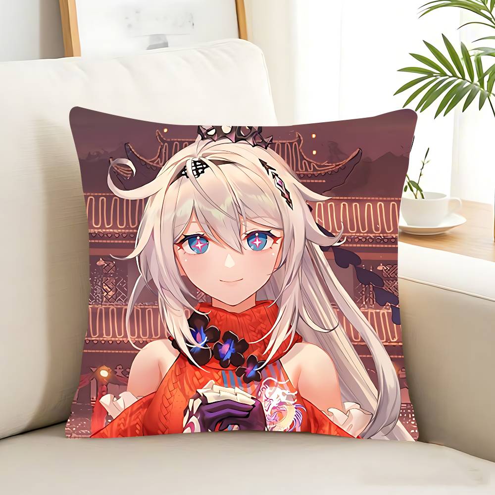 Honkai-i Impact K-kiana Pillow Case Removable Washable Cushion Cover – All-Season Soft Linen